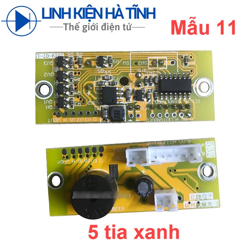 วงจรเครื่องวัดระดับเลเซอร์ 5 ลําแสงสีฟ้า เพราะ เครื่องยิงเลเซอร์รุ่น11