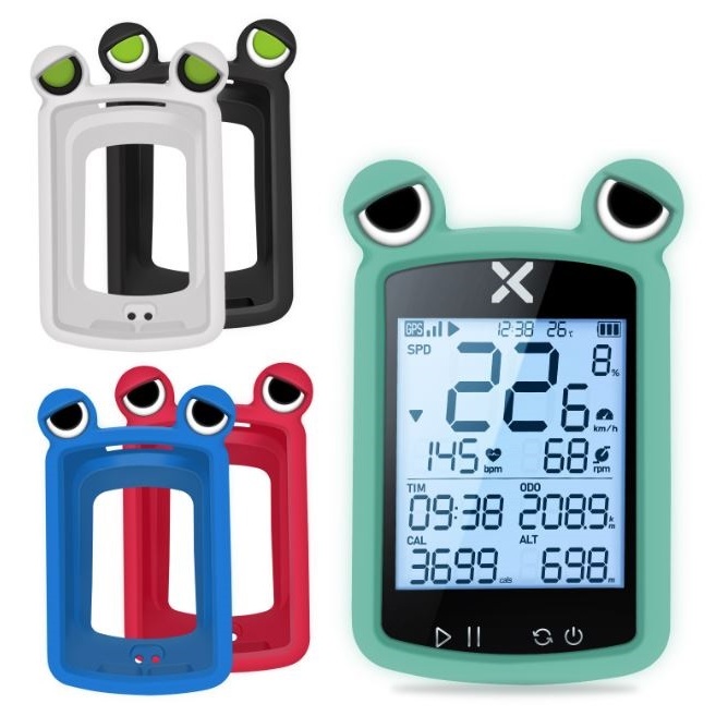 เคสซิลิโคนเพื่อปกป้องนาฬิกาจักรยาน XOSS G2 / G2+ พร้อมกระจกนิรภัย