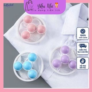 Phao 3 Viên - Phao Lọc Cặn Máy Giặt, Lọc Rác, Tóc... Có Túi Lưới YN Shop