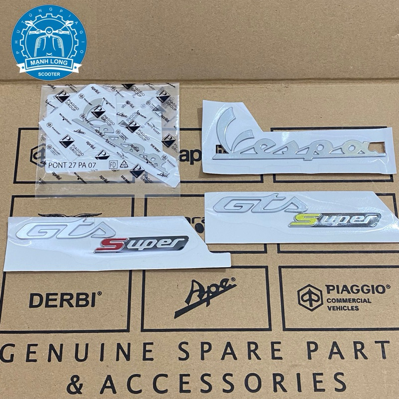 Vespa GTS ชุดแสตมป์ชุบโครเมียมคุณภาพสูงสุด [ของแท้]