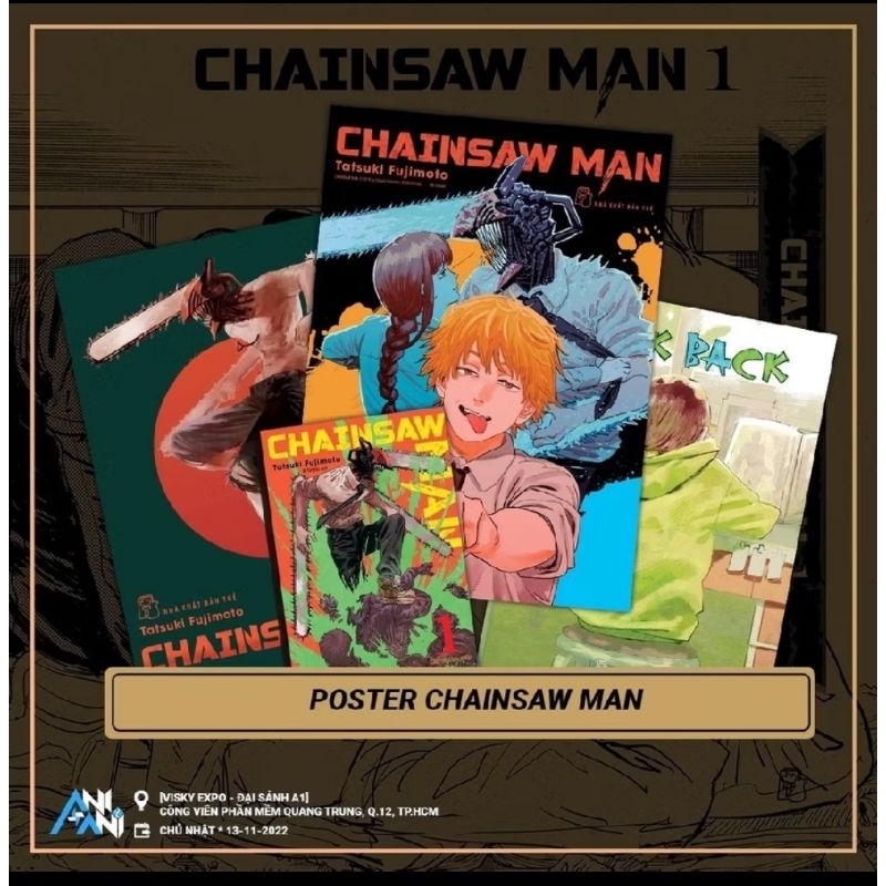 โปสเตอร์ chainsaw man,lookback Anni เทศกาล