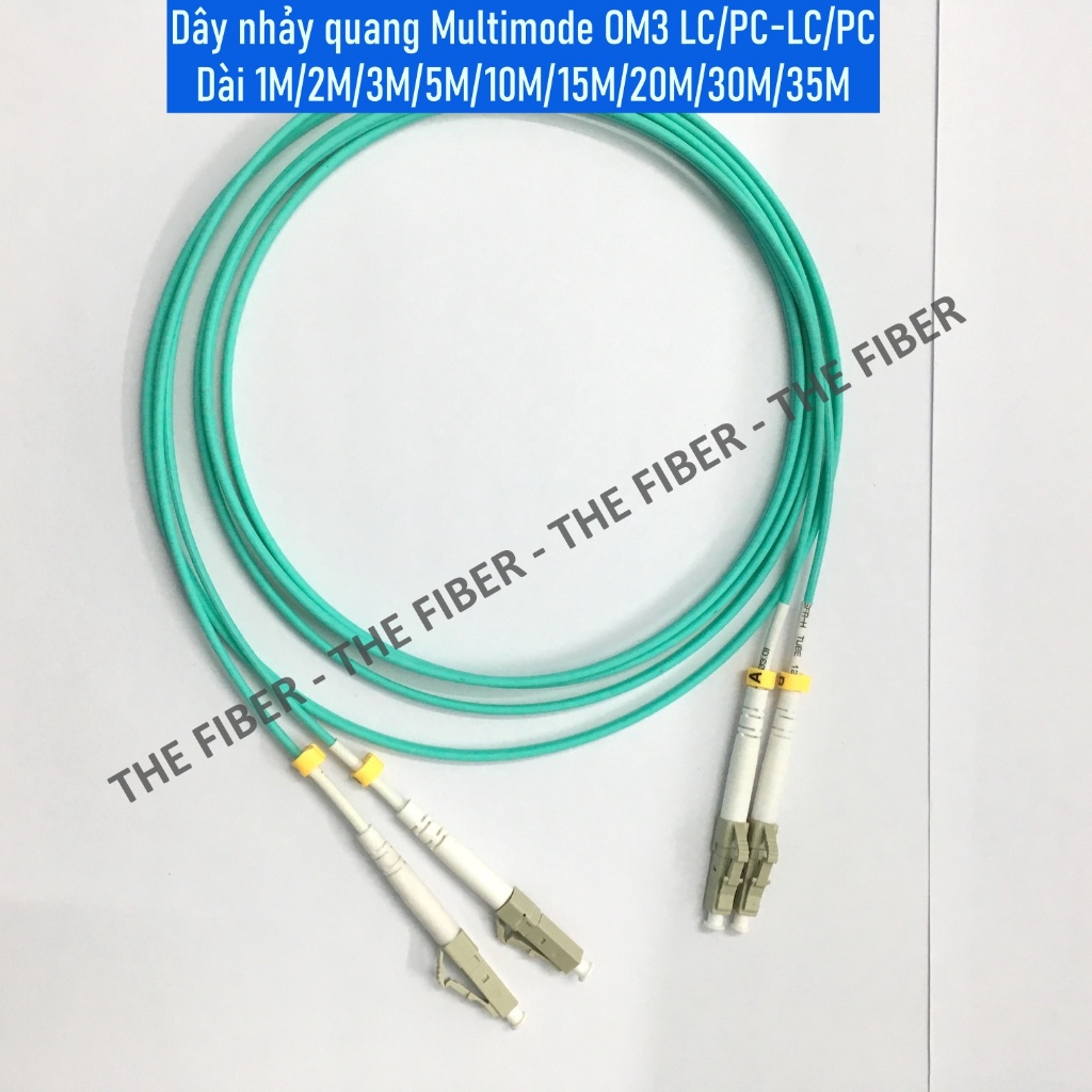 Multimode OM3 LC/PC-LC/PC สายแพทช์ออปติคอลความยาว 1M/2M/3M/5M/7M/10M/15M/20M/30M/35M