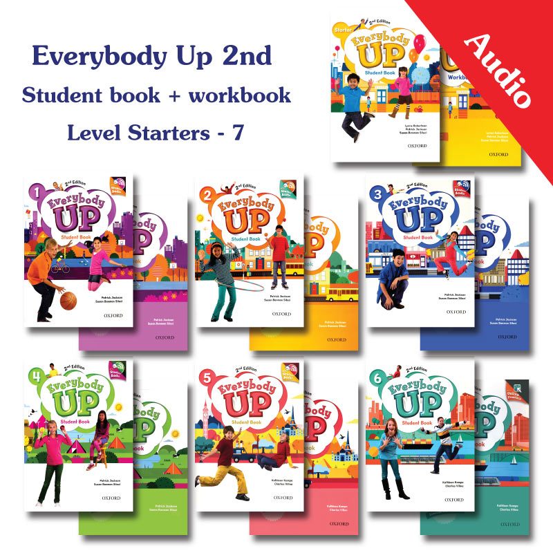 หนังสือ Everybody Up - รุ่นที่ 2 - Level Starters,1,2,3,4,5,6 - พิมพ์สีพร้อม mp3