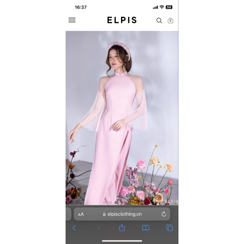 Elpis ao dai set ไซส์ S สีชมพู