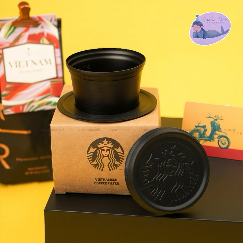[ของแท้] Starbucks VIETNAMESE COFFEE FILTER - กรองกาแฟอะลูมิเนียมสีดํา