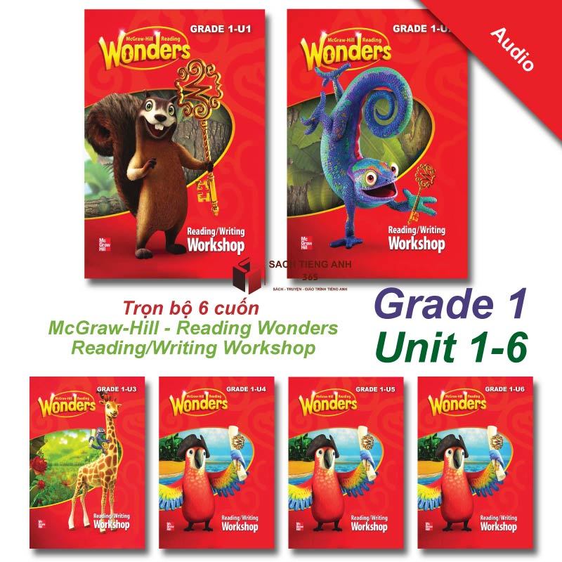 หนังสือ Workshop การอ่าน-เขียน Grawhill Wonders - ป.1 - ยูนิต 1-6 เสียงฟรี - พิมพ์