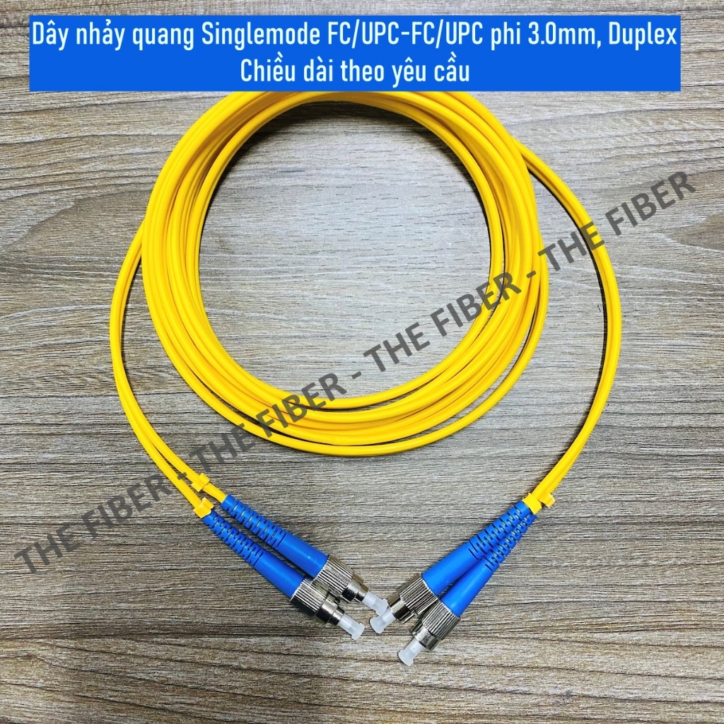 สายแพทช์ออปติคอลแบบไม่มีโหมดเดียว FC/UPC-FC/UPC ไม่ 3.0 มม. ขออัพออนความยาวดูเพล็กซ์