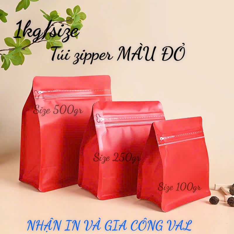 - RED HORIZONTAL SIZE CAFE BAG (ขนาด 100GR, 250GR และ 500GR]