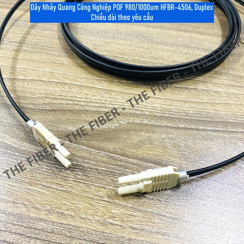 POF 980/1000um HFBR-4506 จัมเปอร์ออปติคัลอุตสาหกรรม, ดูเพล็กซ์
