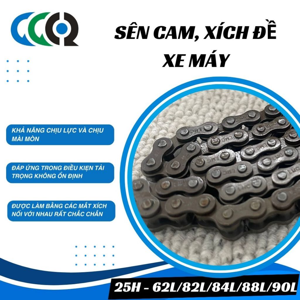 โซ่ลูกเบี้ยวสําหรับรถมอเตอร์ไซด์ CUB, CHALY, WAVE, DREAM, VISION FUTURE 110, WIN 25H-62, 82, 84, 88,