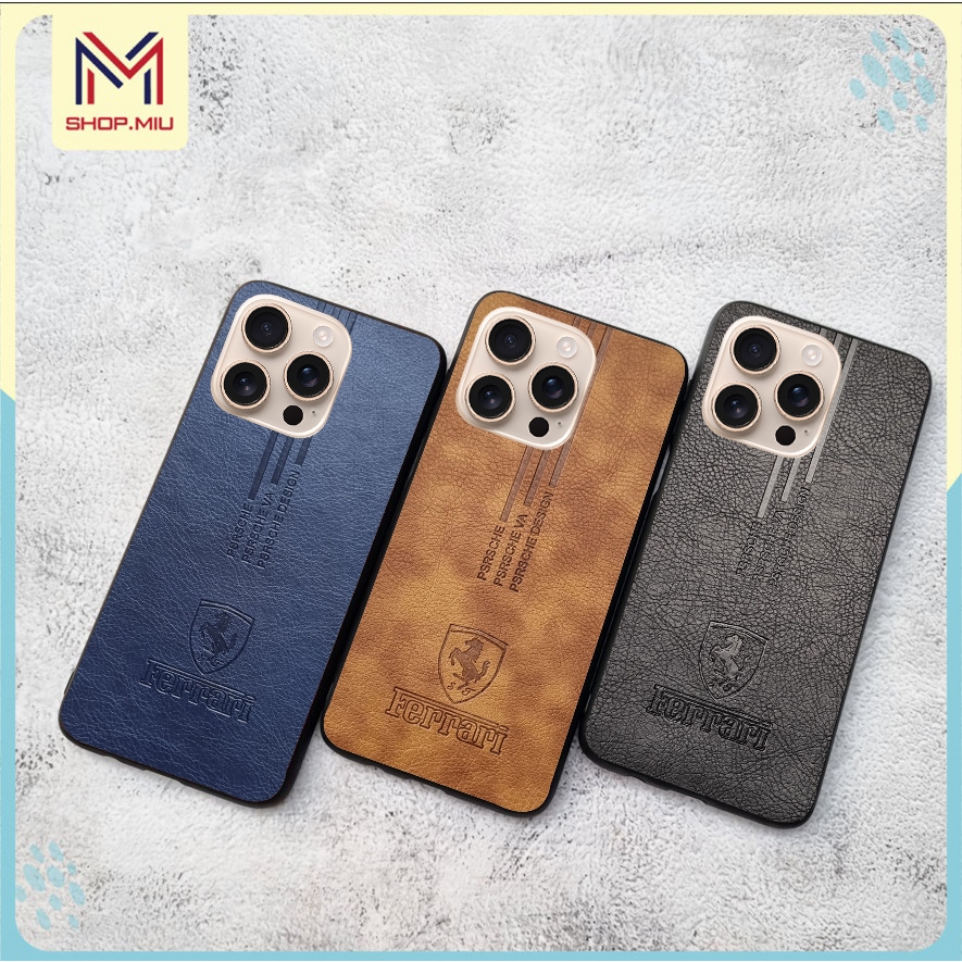 เคสหนัง Ferari สําหรับ iphone 16 pro Max, 16 pro, iphone 16, ip 16 plus เคสไอโฟนกันกระแทกเพื่อปกป้อง