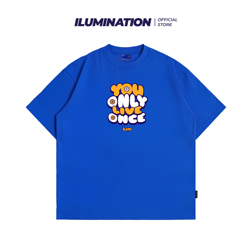 ILUMINATION You Only Live Once YOLO เสื้อยืด unisex เสื้อยืดแขนยาวทรงหลวมสําหรับผู้ชายและผู้หญิง แบร