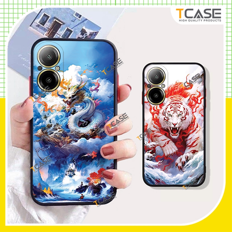 เคส Realme C67, Realme C67 5G พิมพ์ลาย Cool Dragon & Tiger - Tcase