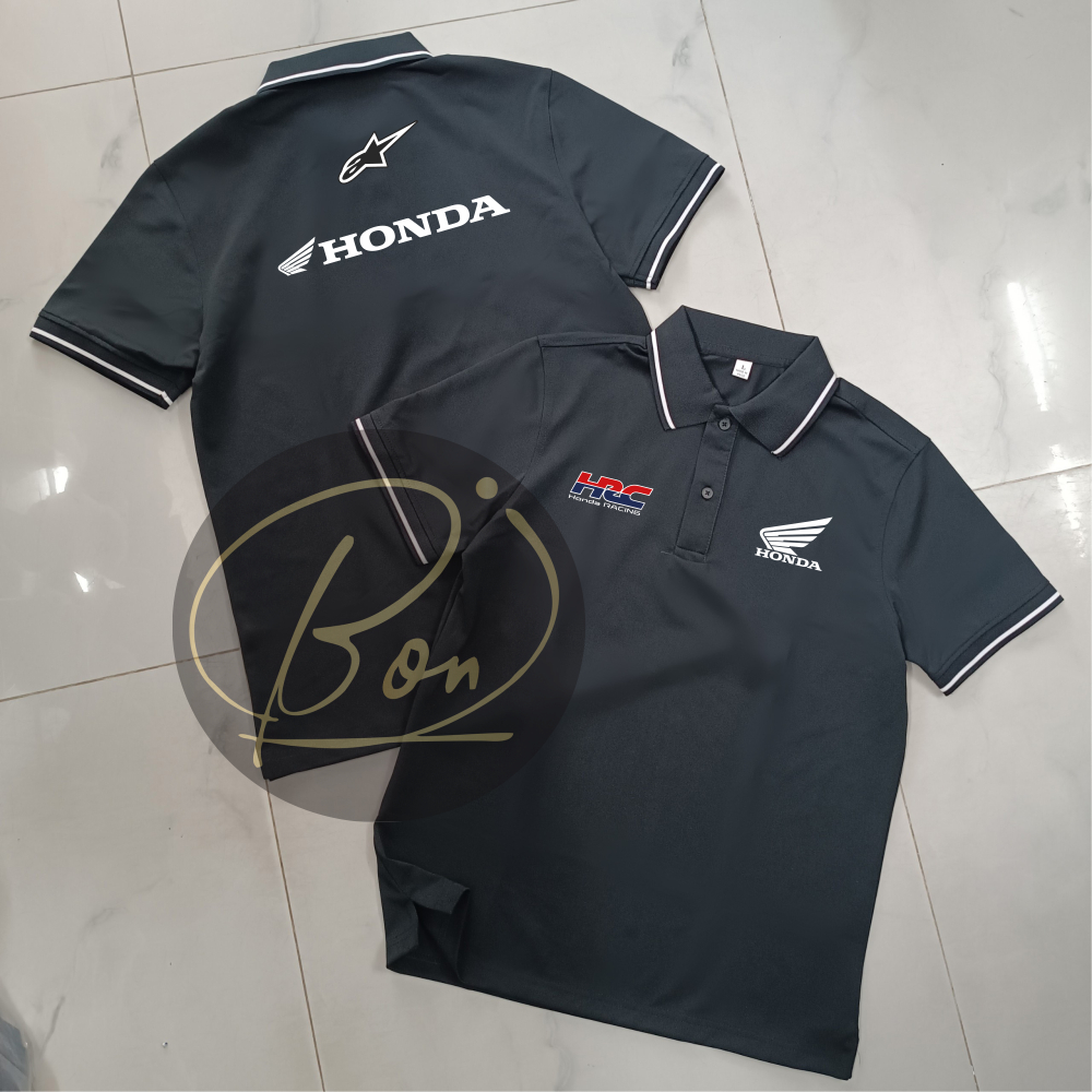 บอนช็อป94.HCM - เสื้อยืดโปโล Honda-HRC สินค้าชั้นหนึ่ง สีซีดจาง ทุกขนาด