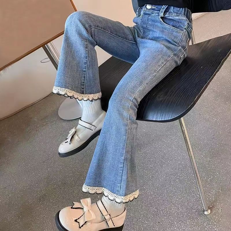 (G89)กางเกงบานลูกไม้สําหรับเด็กผู้หญิงตั้งแต่ 1m2-1m6 จาก QCCC