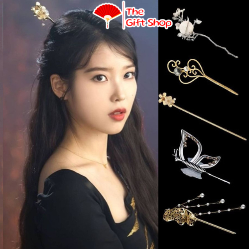 IU เข็มกลัดผมโลหะลาย Hotel del luna-Moonlight-เข็มกลัดโบราณคุณภาพสูง