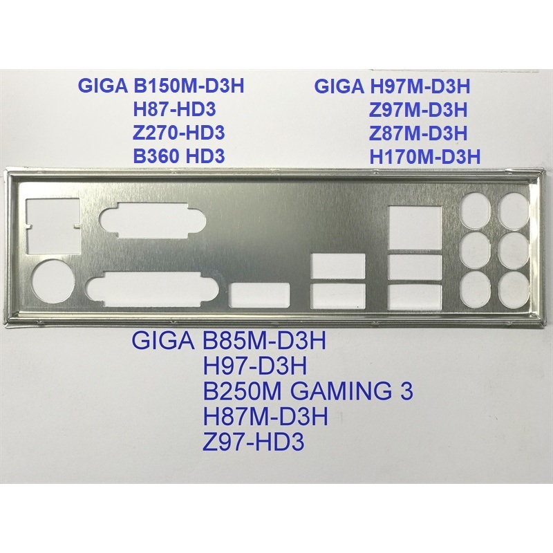 FE บล็อกหลัก Gigabyte H87-HD3 (เมนบอร์ด IO Shield: 454)