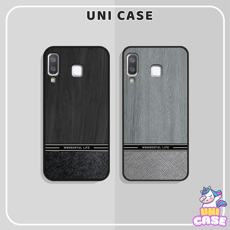 SamSung A8 Star - เคส A9 Star พิมพ์ลายหนังลายไม้สุดหรู