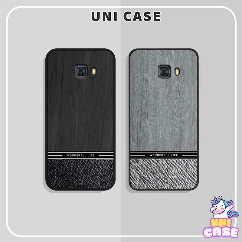 Samsung Note 5- S6- S6 Edge- S7- S7 Edge- Note Fe Case (Fan Edition) พิมพ์ด้วยหนังลายไม้สุดหรู