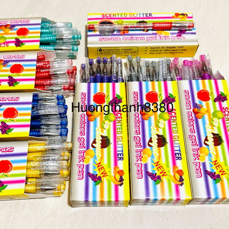 GLITTER PEN GP-301.FRUIT GLITTER PEN (1 กล่อง/12 ชิ้น)หลายสี