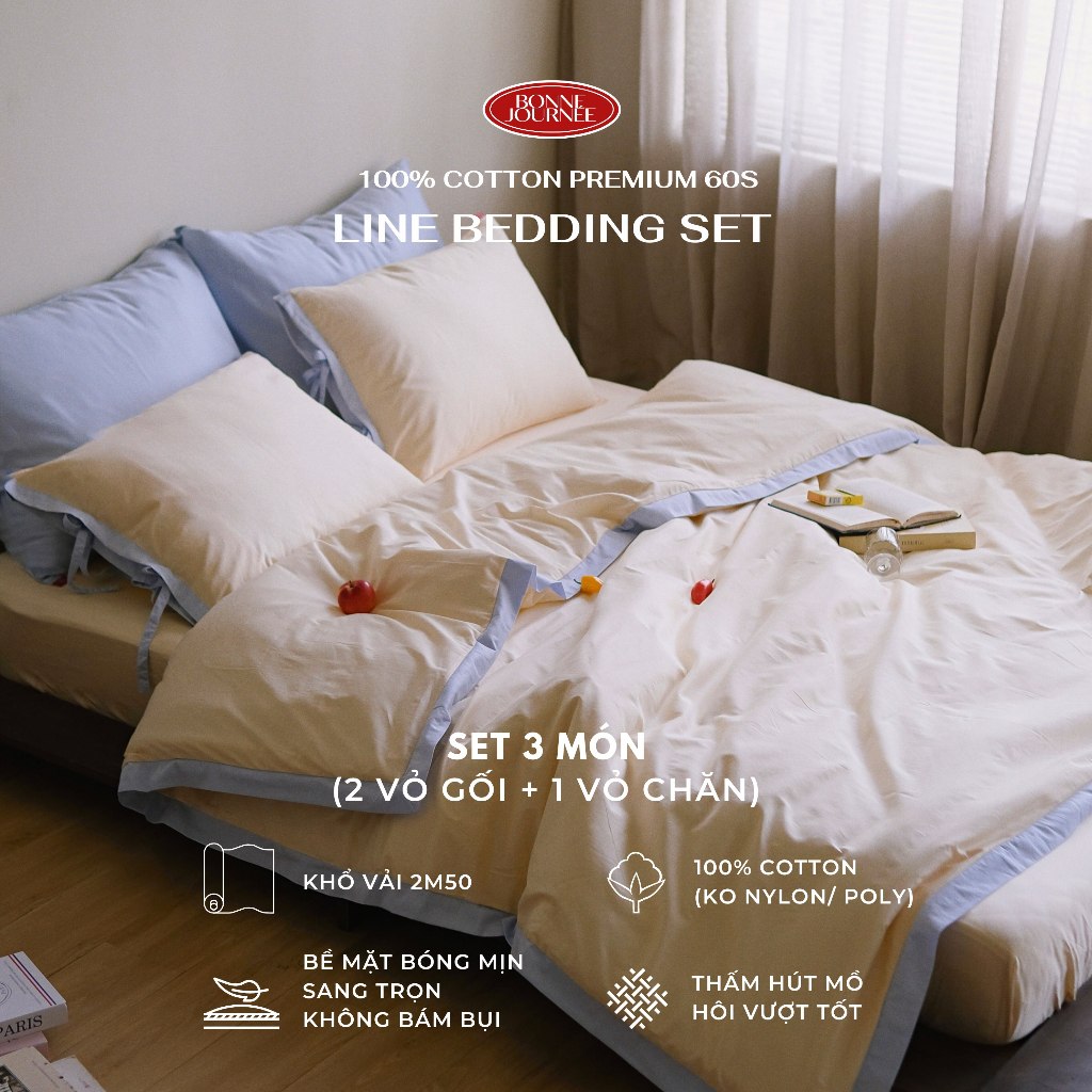 /COTTON PREMIUM 60S/ PILLOW CASE | EXCLUSIVE "COLOR EDGE" STYLE BLANKET COVER (ไม่มีไส้)