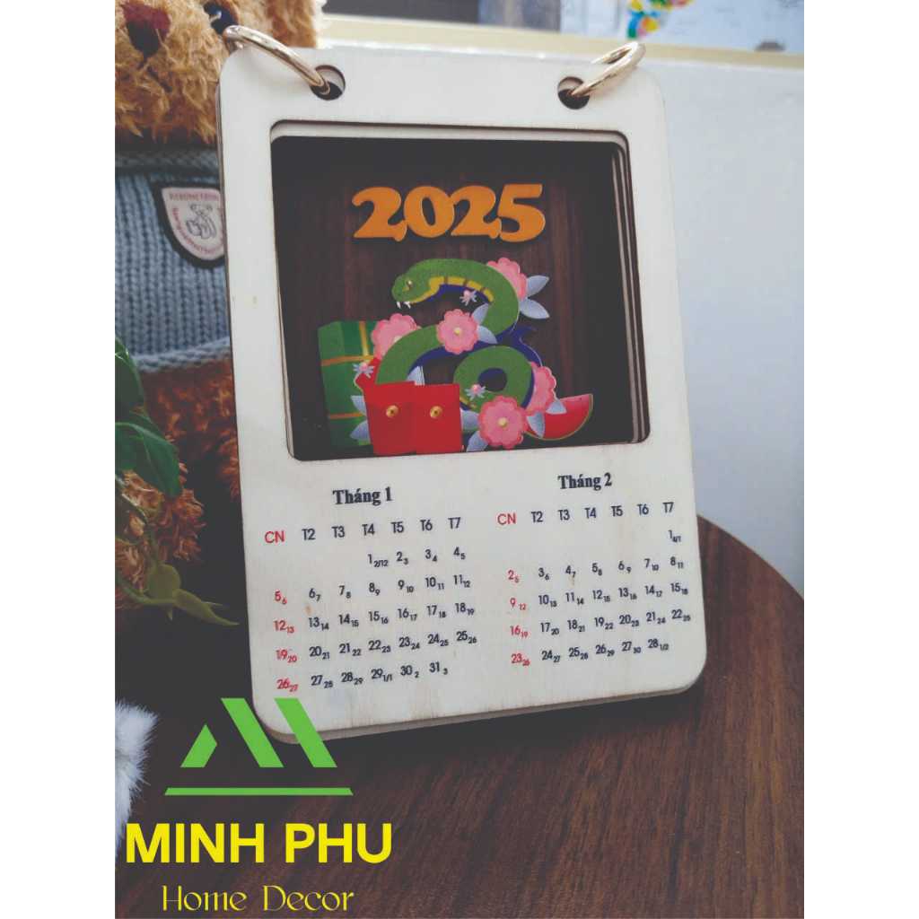 ลิช 2025 ปฏิทินไม้ ปฏิทินตั้งโต๊ะ ปฏิทิน 2025 ปฏิทินไม้ตกแต่ง ปฏิทินไม้สํานักงาน ปฏิทินไม้
