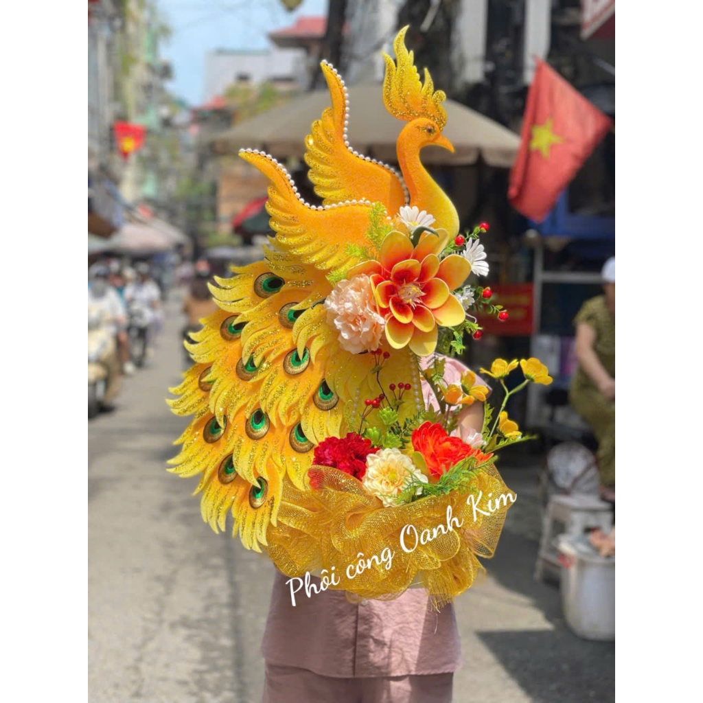 [ของไหว้เจ้า]โฟมยืดหยุ่น นกยูง เอ็มบริโอ (ขนาด 75ซม) สําหรับตกแต่งศิลปะหอคอย บูชาบูชาบูชาบรรพบุรุษ