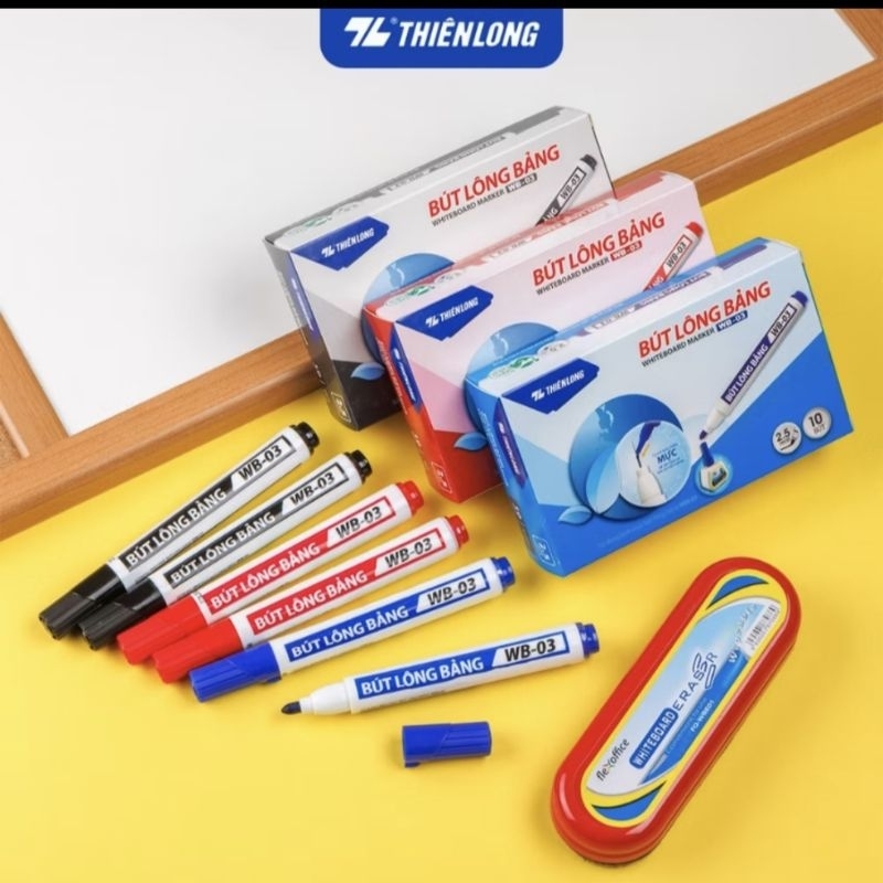 BOX (10 ชิ้น) Thien Long WB03 ไวท์บอร์ด_สินค้ามาตรฐาน (ไวท์บอร์ดลบได้)
