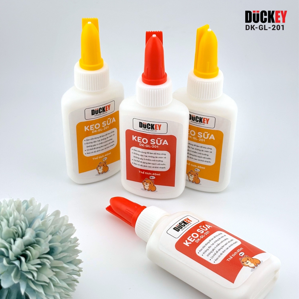 กาวไวท์เกอร์ ปลอดภัย สะดวก - Duckey ยี่ห้อ GL-201 (40ml) & GL-202(60ml)