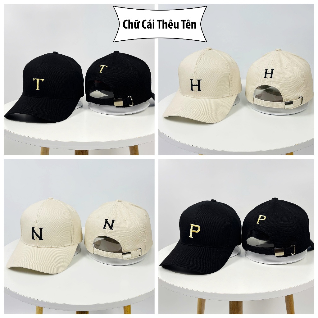 หมวกเบสบอลปักลายตัวอักษร | A, B, V, R, S, N, M หมวกปักทําจากกํามะหยี่เกาหลี Unisex Men and Women SG117