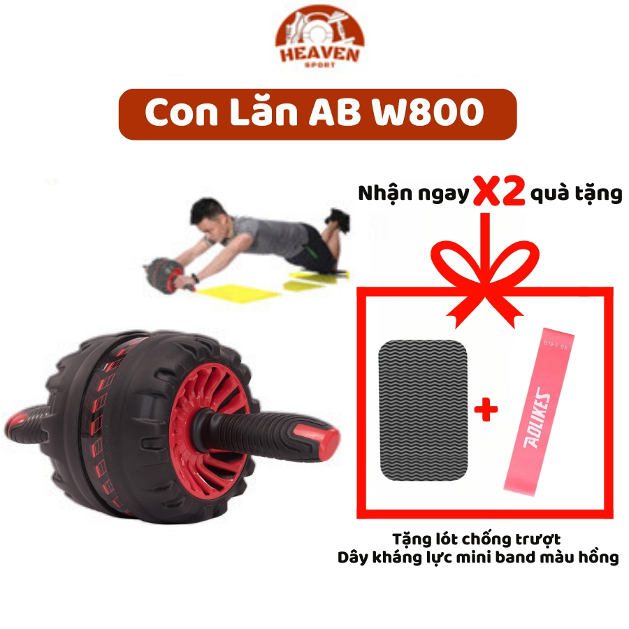 XO AB W800 Pro ลูกกลิ้งออกกําลังกายหน้าท้องยักษ์พร้อมช่วยเหลือสปริง - แผ่นเท้าฟรี