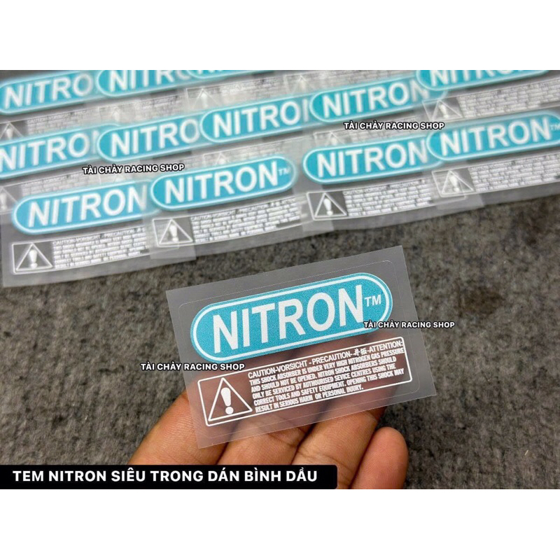 [ 1 ประทับ ] NITRON UV PRINTED TRANSPARENT สติ๊กเกอร์ถังน้ํามัน