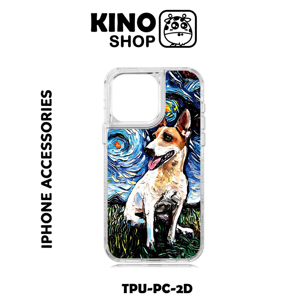 KINOSHOP เคสไอโฟน [KN 365] พิมพ์ถ่ายเทความร้อนขอบสีขาวใส 15 Pro Max 11 12 13 14 Pro