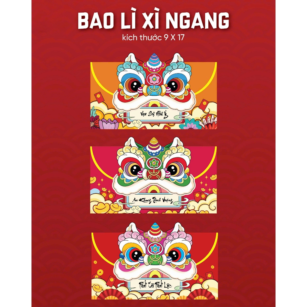 Red Unicorn Lucky Money 1 ชุด 4 แบบ hottrend Lucky Money