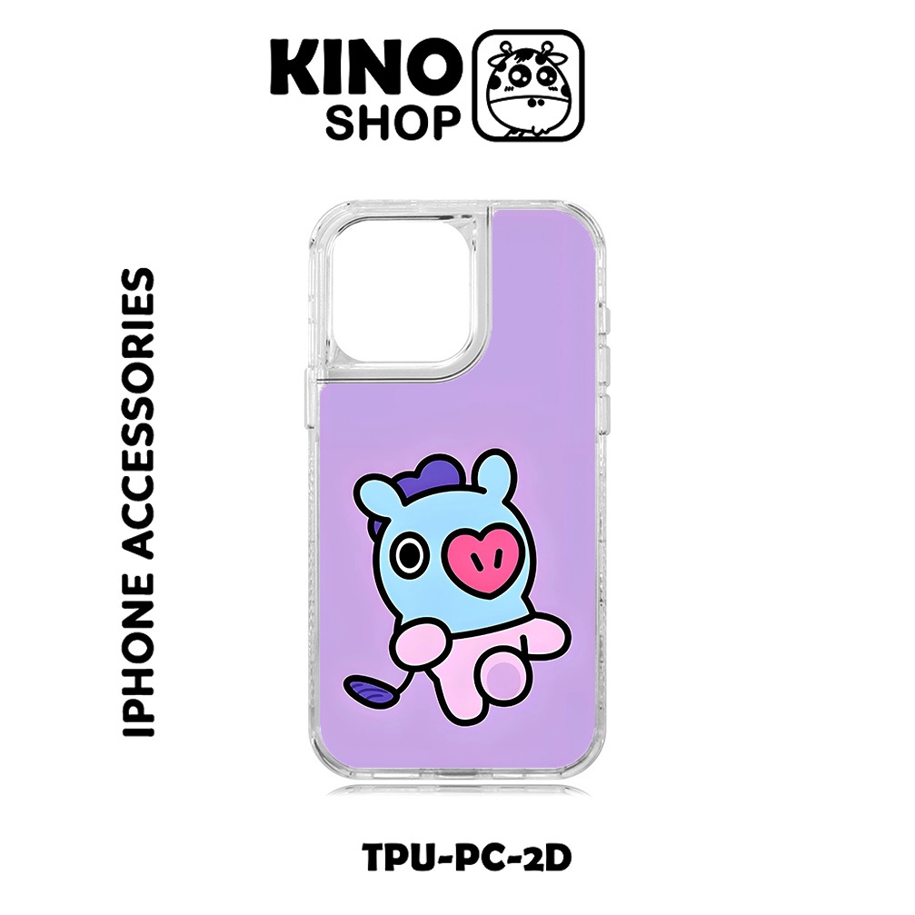 KINOSHOP เคสไอโฟน [KN 168] พิมพ์ถ่ายเทความร้อนขอบสีขาวใส 15 Pro Max 11 12 13 14 Pro