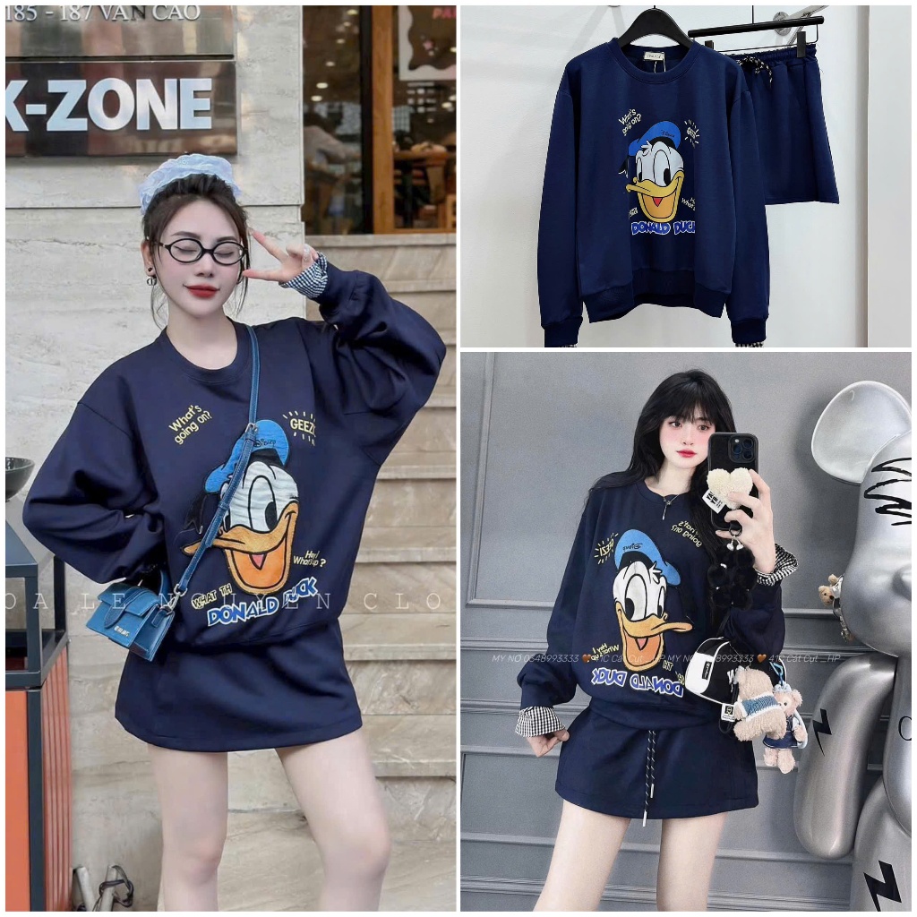 Lazer ชุดกระโปรงเป็ดพิมพ์ลายพร้อมกระโปรง NK Boutique Ladys Outfit Set – NK168