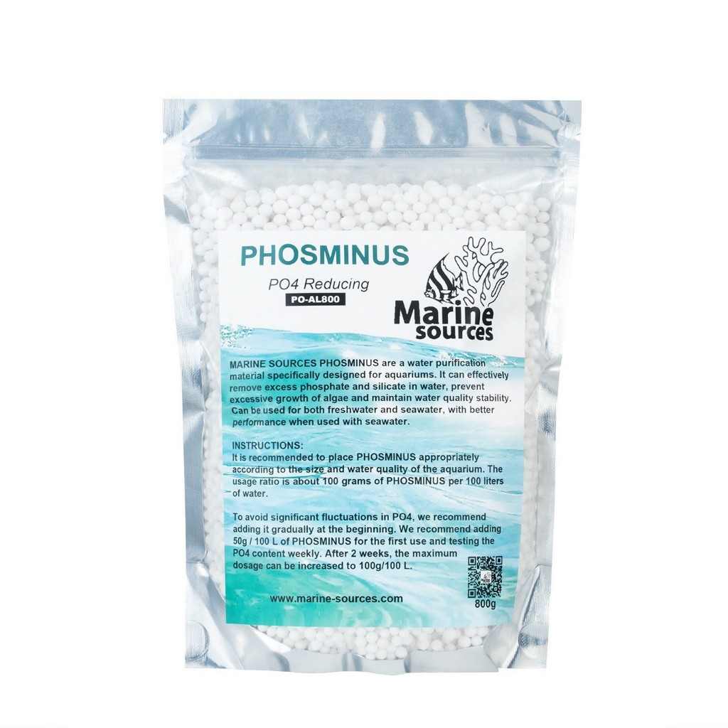 PHOSMINUS - น้ํายากําจัดฟอสเฟต - น้ํายากําจัด PO4 - วัสดุเพื่อขจัด PO4 สําหรับตู้ปลาน้ําเค็ม