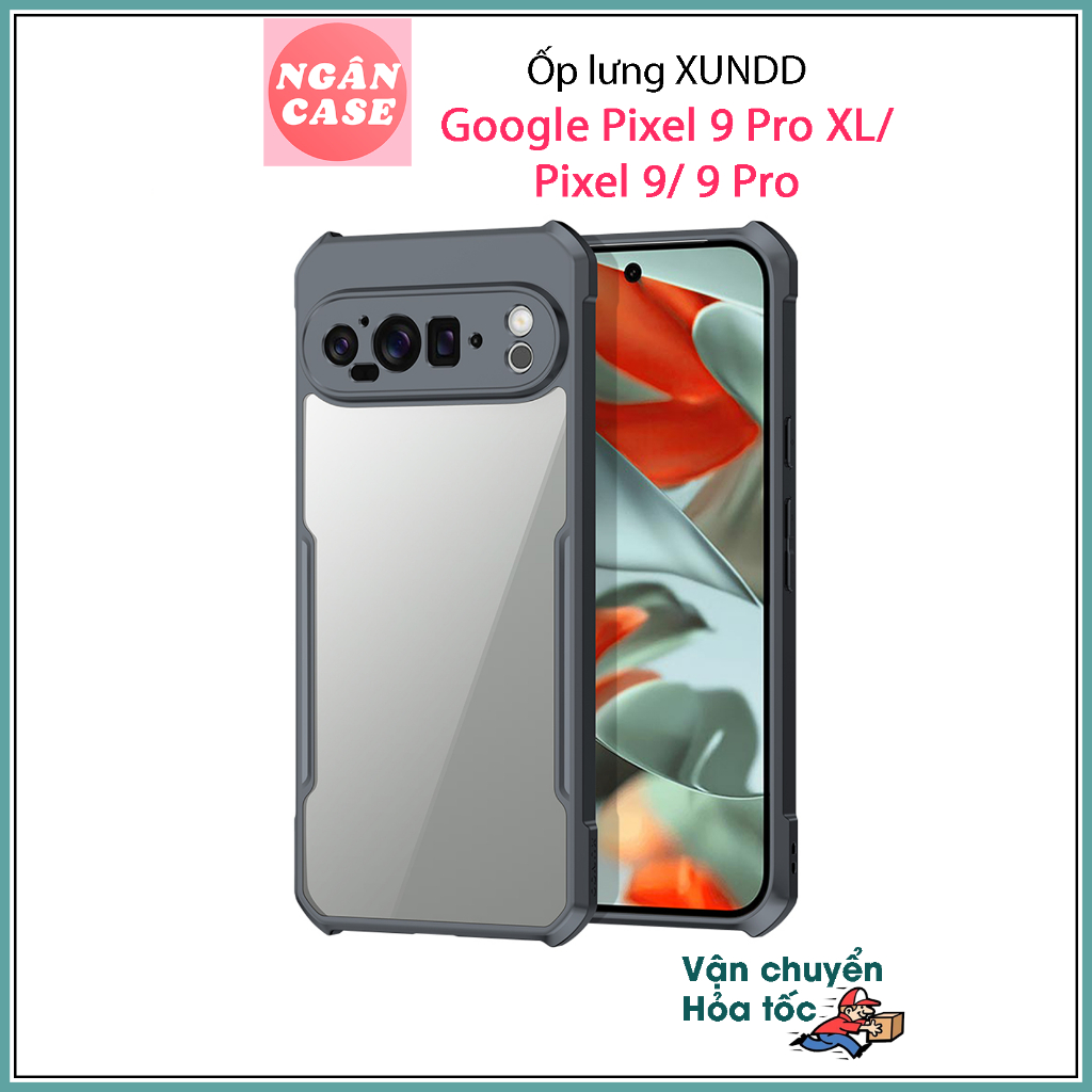 เคส XUNDD สําหรับ Google Pixel 9 Pro XL/ Pixel 9/ 9 Pro/ Pixel 9a - กันกระแทก ขอบสีดํา