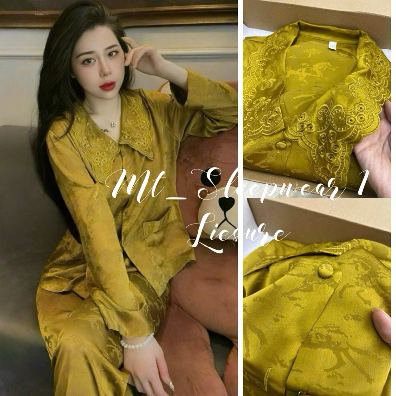 PREMIUM SLIM GOLD LONG PYJAMA SET