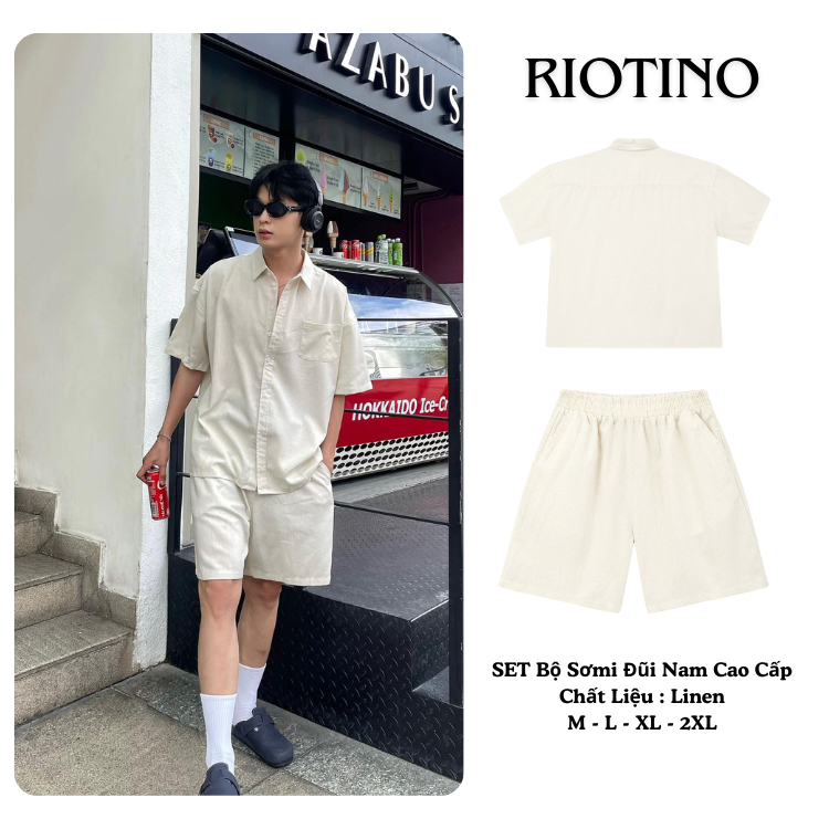 Set เสื้อเชิ้ตแขนสั้นผู้ชาย Premium Made of HIGH QUALITY LINEN หนา-เย็น ดูดซับเหงื่อ Basic Form SM05