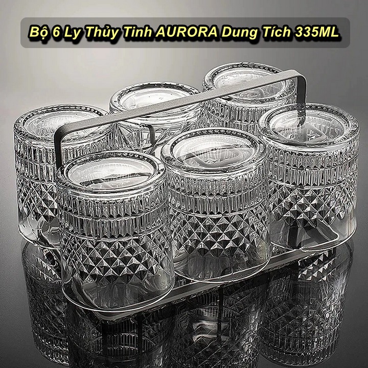 ชุดถ้วยแก้ว 335ML (6 ถ้วย) แก้วคริสตัลยุโรป Home Bar - Otis Offical VN