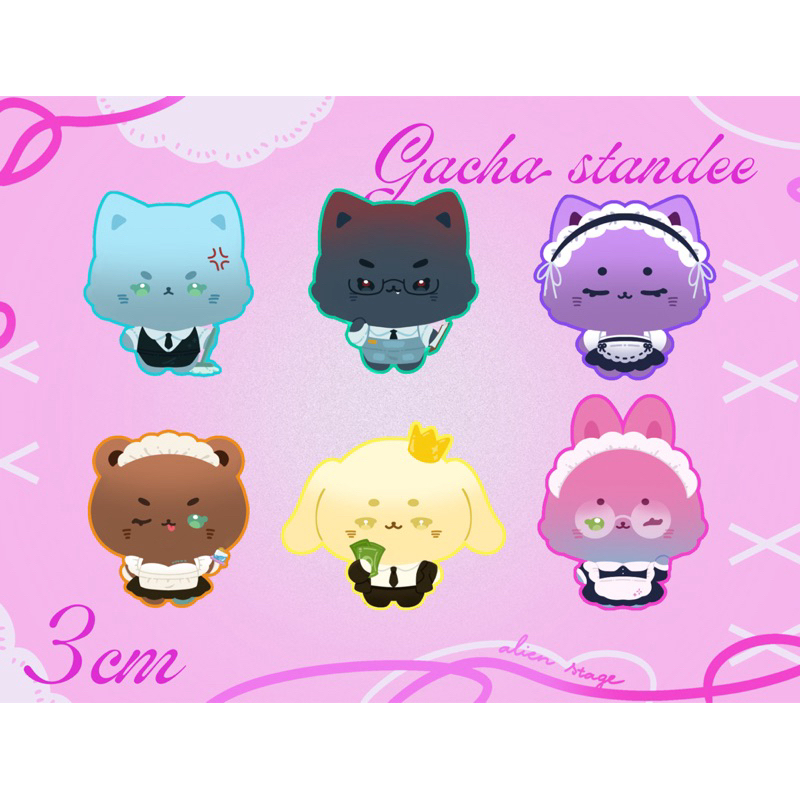 Alien STAGE - Standee gacha 3cm น่าสนใจ 6 ตัวอักษร