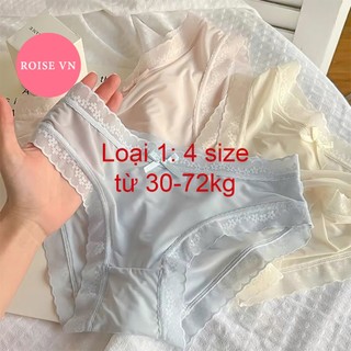 Combo 10 Quần lót nữ su lụa loại 1 siêu mỏng phối ren hoa thoáng mát gợi cảm 271