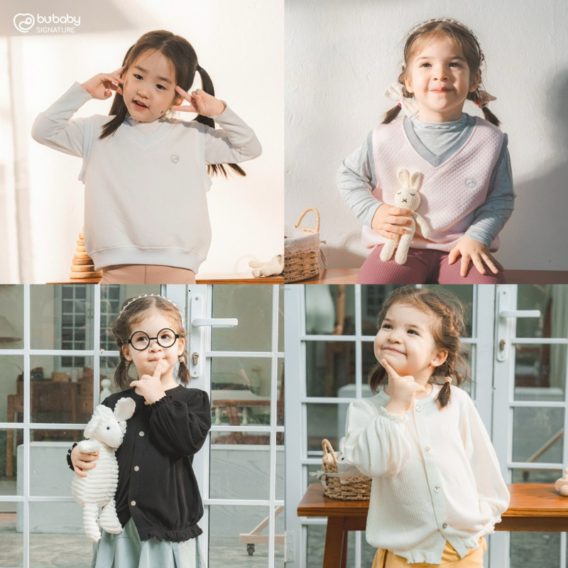 BUBABY Bubaby เสื้อกั๊กและคาร์ดิแกนสําหรับเด็กชายและเด็กหญิง