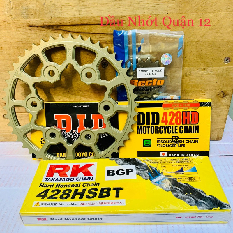 Yamaha Exciter 155 - 46T CNC 7075 ตะเกียบอลูมิเนียม - 14T Recto Standard 428 Sprocket + DID 428HD Ch