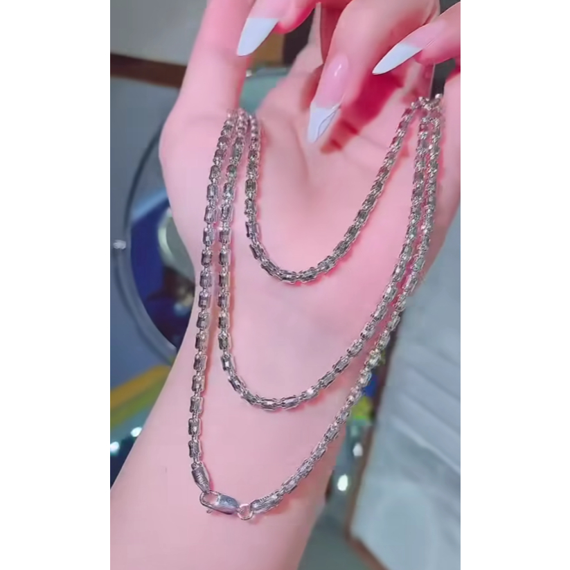 สร้อยคอเงินผู้หญิง CDE Bow Necklace Silver DCB14 - สีเงินคุณภาพสูง