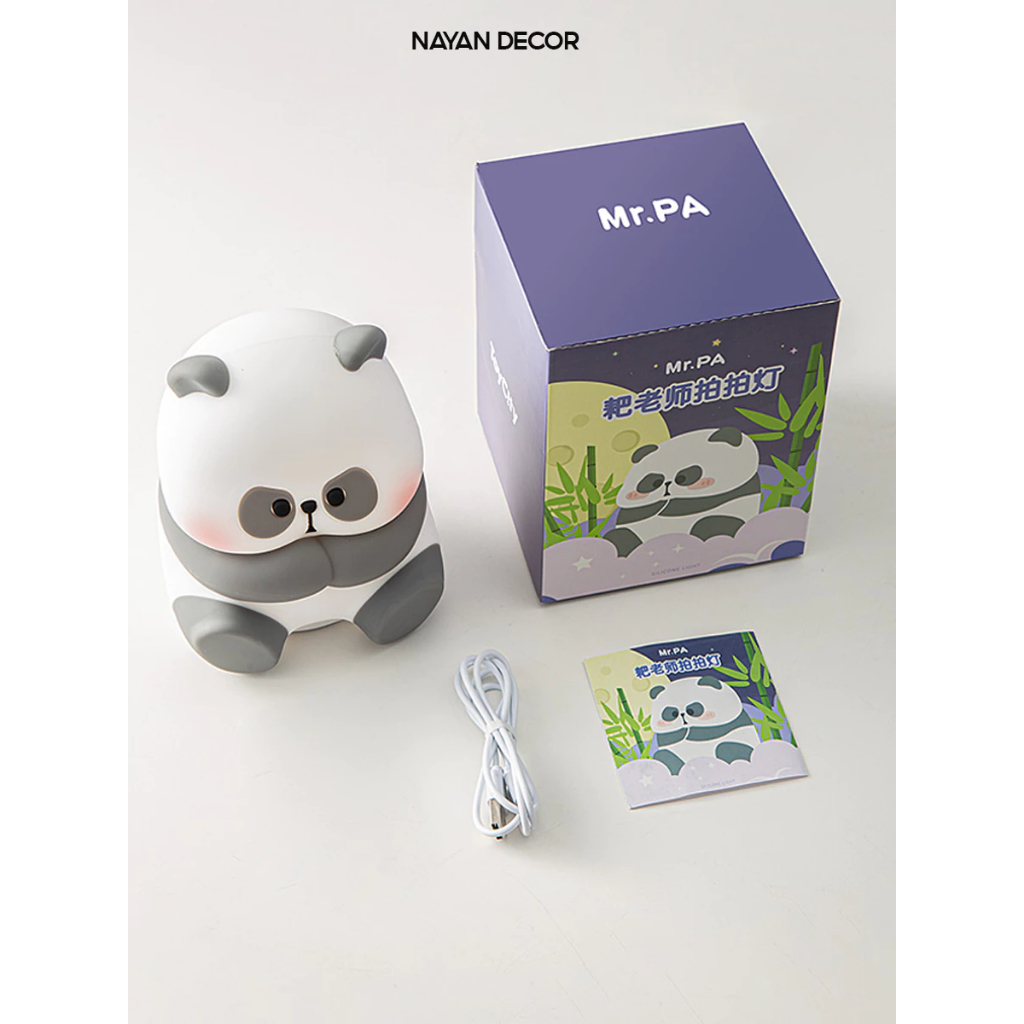 Nayan น่ารักและน่ารักซิลิโคนสัมผัส usb panda night light เป็นของขวัญสําหรับแฟนและสาวที่มีปรับความสว่