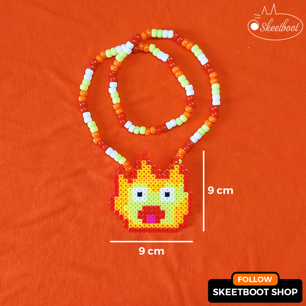 สร้อยคอ Kandi Calcifer - สร้อยคอปีศาจไฟ Calcifer - อุปกรณ์เสริม edm festival raver