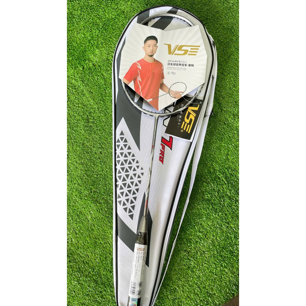 BADMINTON CKET VS TITAN 7 PRO GENUINE GREY - BLACK - ORANGE - PINK 6 MONTHS FREE STRING, HANDLE, REA