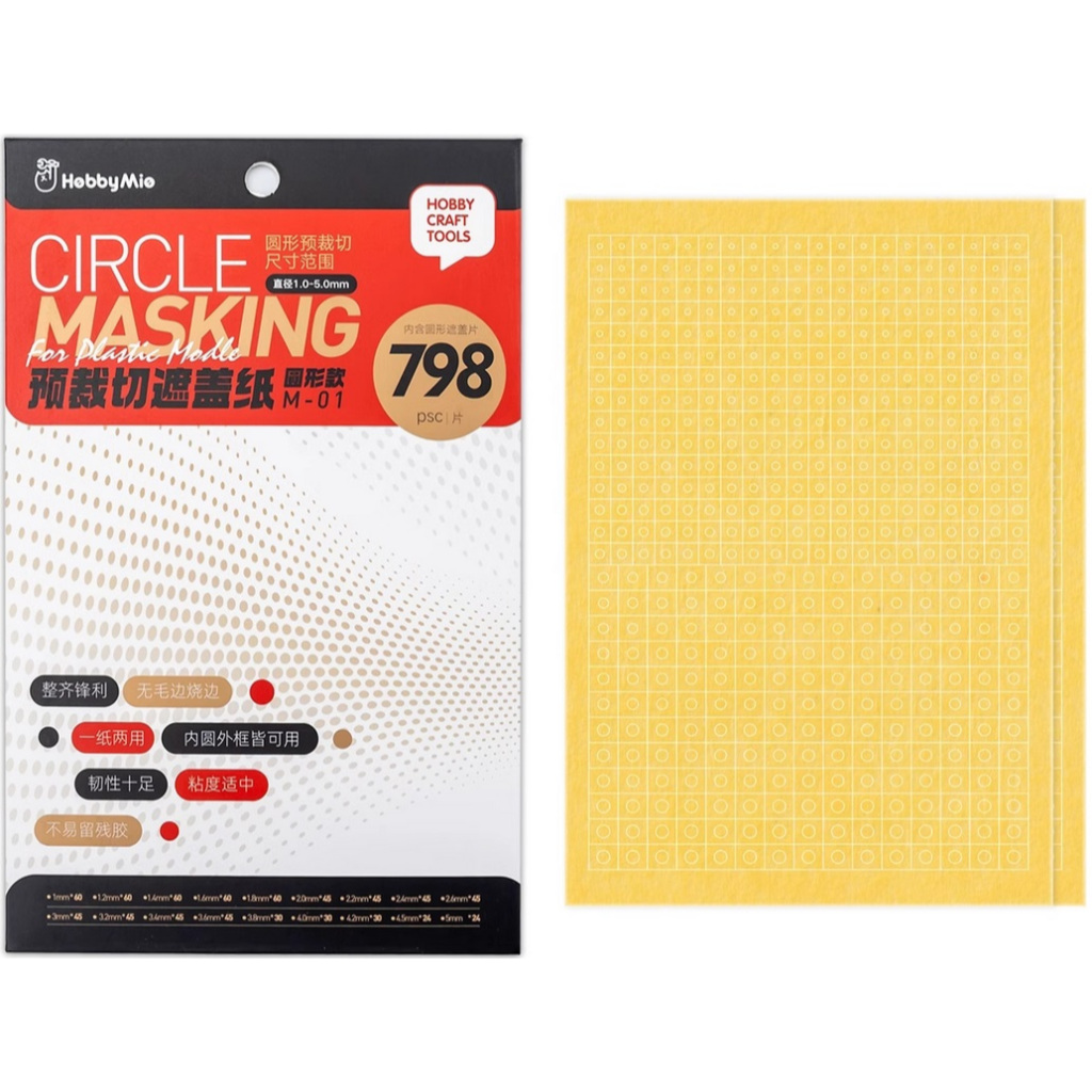 HOBBY MIO TOOLS - M-01 - PRE-CUT เทปปิดสีกลม
